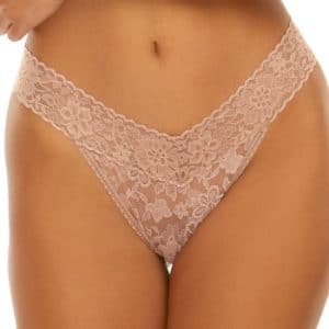 Hanky Panky Trusser Daily Lace Original Rise Thong Beige nylon One Size Dame