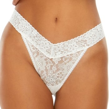 Hanky Panky Trusser Daily Lace Original Rise Thong Hvid nylon One Size Dame