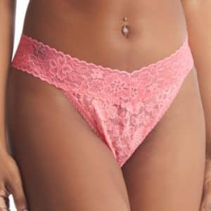 Hanky Panky Trusser Daily Lace Original Rise Thong Rosa nylon One Size Dame